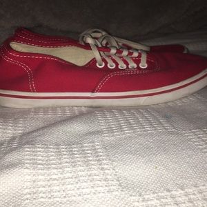 RED AUTHENTIC VANS